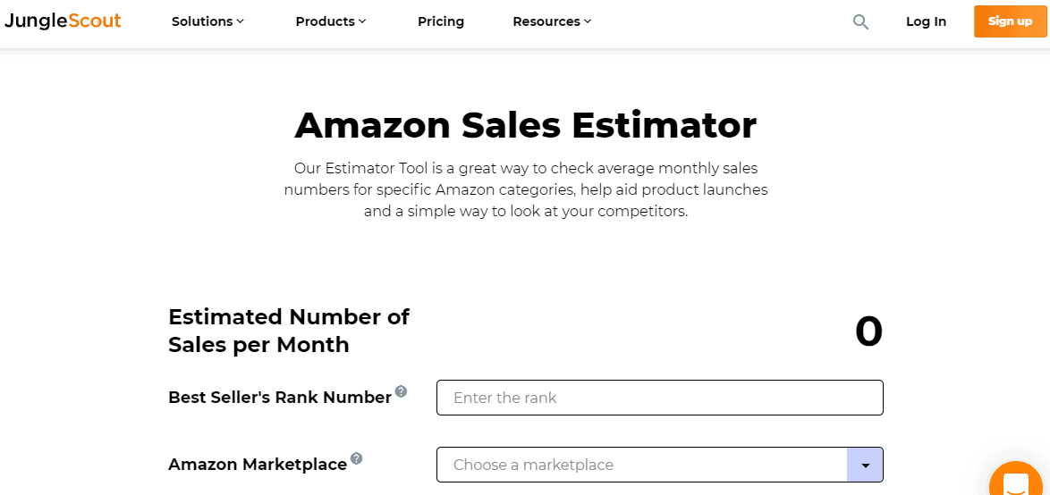 Jungle Scout Sales Estimater